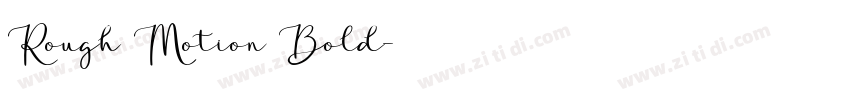 Rough Motion Bold字体转换